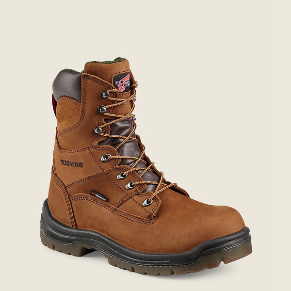 Red Wing Mens King Toe® - 8-inch Insulated Waterproof Toe - Safety Boots Brown - 8914NOYLM